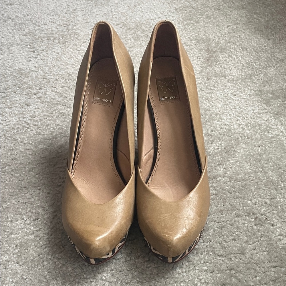 Ella Moss Tan Platform Heels